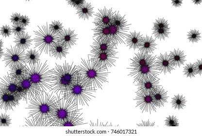 Light colored vector template with sea urchins. Glitter abstract layout with isolated sea urchins. The pattern can be used for wildlife ad, booklets.