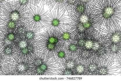Light colored vector template with sea urchins. Glitter abstract layout with isolated sea urchins. The pattern can be used for wildlife ad, booklets.