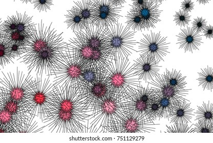 Light colored vector template with sea urchins. Isolated sea urchins on white background. The template can be used in natural magazines.