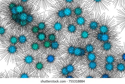 Light colored vector template with sea urchins. Modern geometrical abstract illustration with sea urchins. The pattern can be used for marine leaflets.