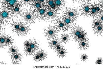 Light colored vector template with sea urchins. Glitter abstract layout with isolated sea urchins. Abstract design of wildlife for your ad, poster, banner.