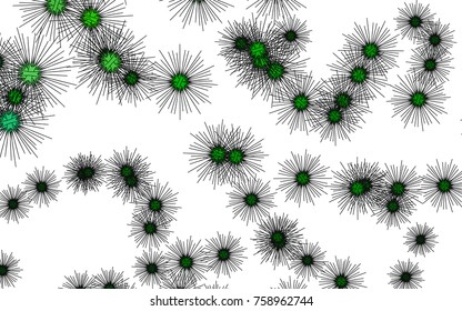 Light colored vector template with sea urchins. Isolated sea urchins on white background. The pattern can be used for marine leaflets.