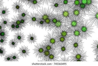Light colored vector texture with sea urchins. Shining illustration of colored sea urchins on white background. The pattern can be used for wildlife ad, booklets.