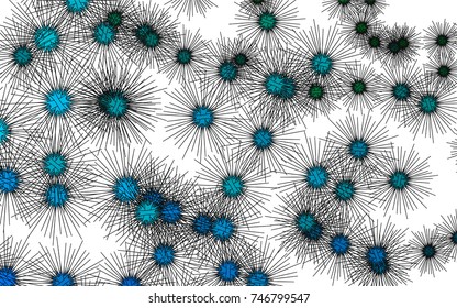 Light colored vector texture with sea urchins. Decorative design in natural style with sea urchins. Abstract nature design for your business advert.