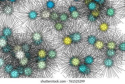 Light colored vector texture with sea urchins. Shining illustration of colored sea urchins on white background. Abstract design of wildlife for your ad, poster, banner.