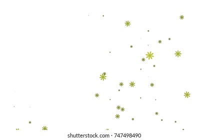 Light colored vector texture with colored snowflakes. Shining colored illustration with snow in christmas style. The pattern can be used for year new  websites.