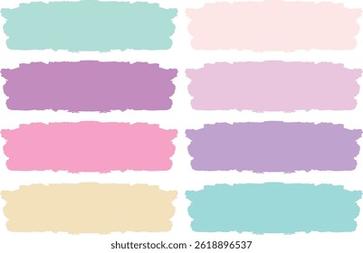 caixa de texto abstrata colorida clara retangular pinceladas paleta