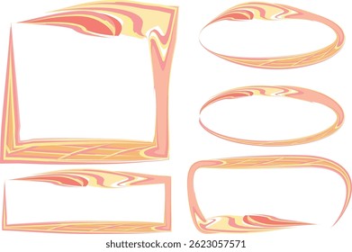 light colorful different artwork abstract frames