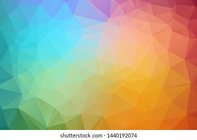 Light colorful Low poly crystal background. Polygon design pattern. Low poly vector illustration, low polygon background.