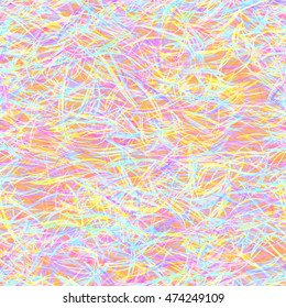 Light colorful seamless pattern with strokes. Easy editing. Vector background for fabric printing, packaging paper. Watercolor effect and blur