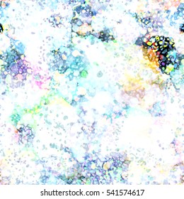 Light colorful splatter seamless background. Abstract vector pattern