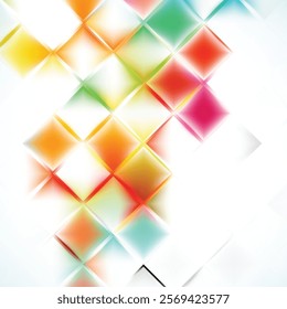 Light Colorful Square Background Vector