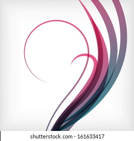 Light colorful swirl lines for business / technology background