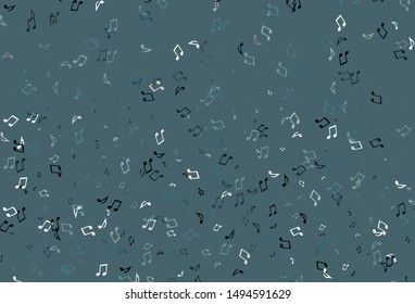 Light colorful vector backdrop with music notes. Isolated colorful music keys on abstract background. Pattern for school ad, booklets.