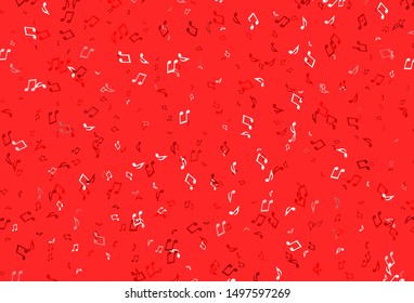 Light colorful vector backdrop with music notes. Modern abstract illustration with melody keys. Pattern for websites of musitians.