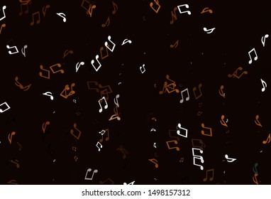 Light colorful vector backdrop with music notes. Isolated colorful music keys on abstract background. Pattern for school ad, booklets.
