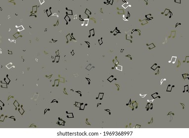 Light colorful vector backdrop with music notes. Abstract illustration with colorful symbols of melody. Pattern for festival leaflets.