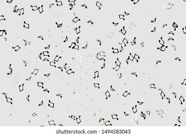 Light colorful vector background with music symbols. Shining illustration of colorful gradient music notes. Modern design for wallpapers.