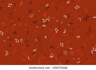 Light colorful vector background with music symbols. Abstract illustration with colorful symbols of melody. Pattern for school ad, booklets.