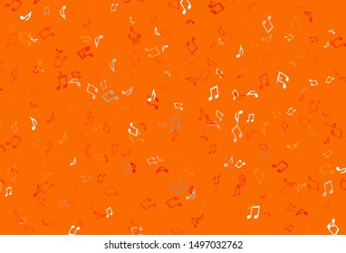 Light colorful vector background with music symbols. Abstract illustration with colorful symbols of melody. Pattern for school ad, booklets.