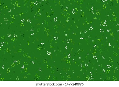 Light colorful vector background with music symbols. Modern abstract illustration with melody keys. Pattern for websites of musitians.