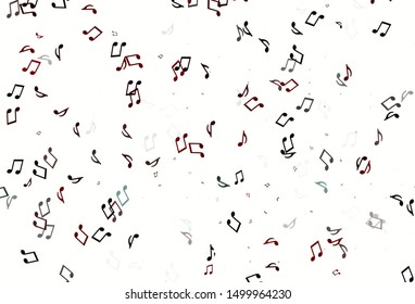 Light colorful vector background with music symbols. Abstract illustration with colorful symbols of melody. Modern design for wallpapers.