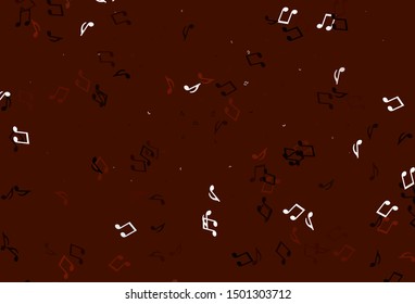 Light colorful vector background with music symbols. Shining illustration of colorful gradient music notes. Pattern for websites of musitians.