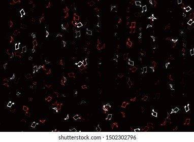 Light colorful vector background with music symbols. Abstract illustration with colorful symbols of melody. Template for fasion magazines.