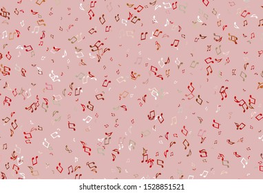Light colorful vector background with music symbols. Modern abstract illustration with melody keys. Pattern for festival leaflets.