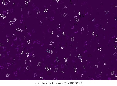 Light colorful vector background with music symbols. Abstract illustration with colorful symbols of melody. Pattern for school ad, booklets.