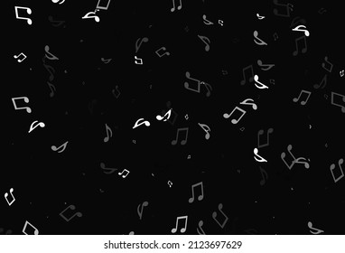 Light colorful vector background with music symbols. Isolated colorful music keys on abstract background. Pattern for festival leaflets.