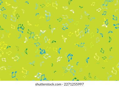 Fondo vectorial de color claro con símbolos musicales. Diseño decorativo de estilo abstracto con formas musicales. Diseño moderno para tapices.