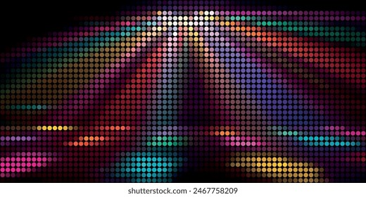 Light colorful vector modern geometrical circle abstract background. Dotted texture template. Geometric pattern in halftone style with gradient.