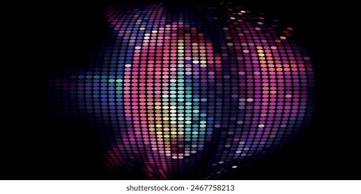 Light colorful vector modern geometrical circle abstract background. Dotted texture template. Geometric pattern in halftone style with gradient.