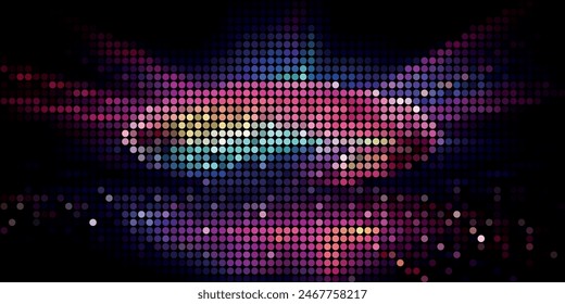 Light colorful vector modern geometrical circle abstract background. Dotted texture template. Geometric pattern in halftone style with gradient.