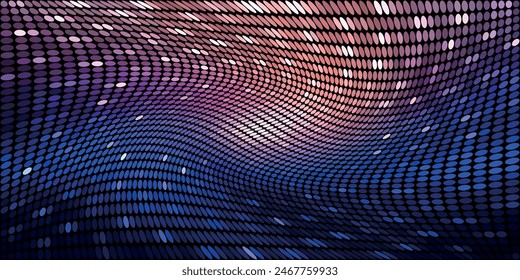 Light colorful vector modern geometrical circle abstract background. Dotted texture template. Geometric pattern in halftone style with gradient.