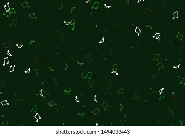 Light colorful vector pattern with music elements. Modern abstract illustration with melody keys. Pattern for websites of musitians.