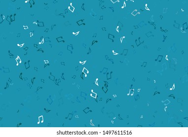 Light colorful vector pattern with music elements. Abstract illustration with colorful symbols of melody. Modern design for wallpapers.