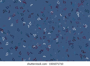 Light colorful vector pattern with music elements. Abstract illustration with colorful symbols of melody. Modern design for wallpapers.