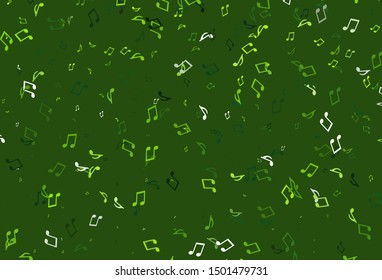 Light colorful vector pattern with music elements. Modern abstract illustration with melody keys. Pattern for websites of musitians.