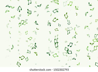 Light colorful vector pattern with music elements. Abstract illustration with colorful symbols of melody. Template for fasion magazines.