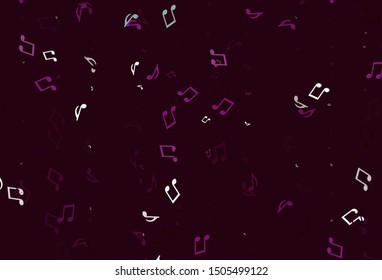 Light colorful vector pattern with music elements. Decorative design in abstract style with music shapes. Pattern for websites of musitians.