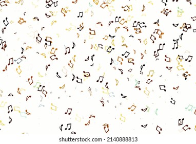 Light colorful vector pattern with music elements. Modern abstract illustration with melody keys. Modern design for wallpapers.