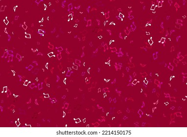 Light colorful vector pattern with music elements. Shining illustration of colorful gradient music notes. Pattern for websites of musitians.