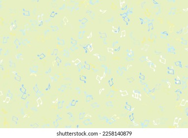 Light colorful vector pattern with music elements. Shining illustration of colorful gradient music notes. Template for fasion magazines.