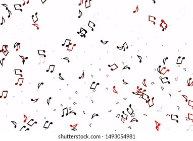 Light colorful vector template with musical symbols. Abstract illustration with colorful symbols of melody. Template for fasion magazines.