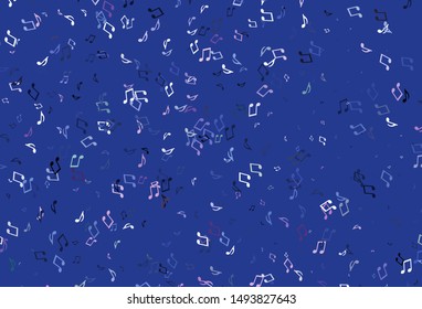 Light colorful vector template with musical symbols. Modern abstract illustration with melody keys. Pattern for websites of musitians.