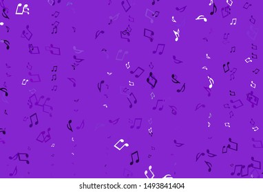 Light colorful vector template with musical symbols. Decorative design in abstract style with music shapes. Modern design for wallpapers.