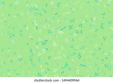 Light colorful vector template with musical symbols. Decorative design in abstract style with music shapes. Pattern for websites of musitians.