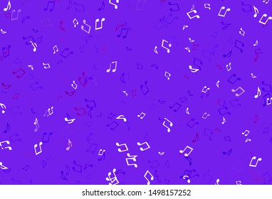 Light colorful vector template with musical symbols. Isolated colorful music keys on abstract background. Pattern for festival leaflets.